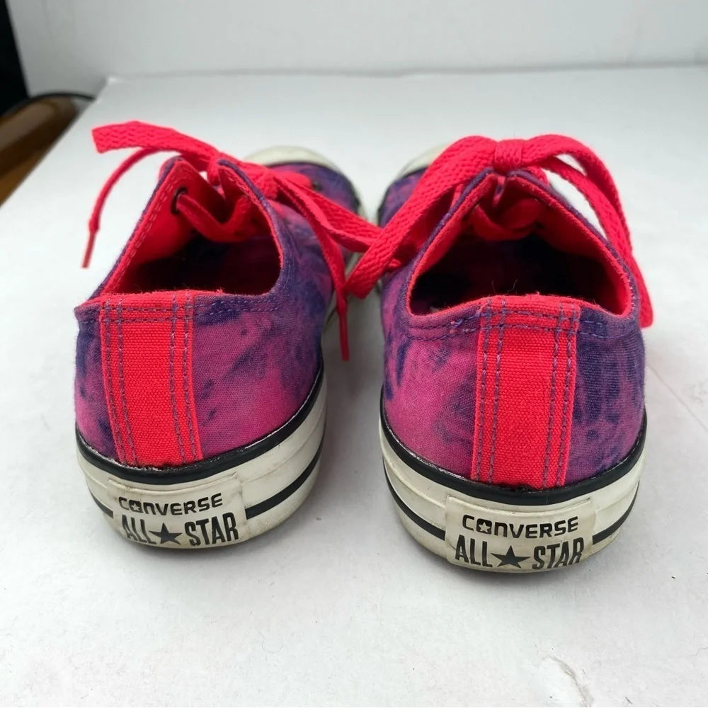 Converse Junior Size 4 All Star Tie Dye Pink Purple Low Tops